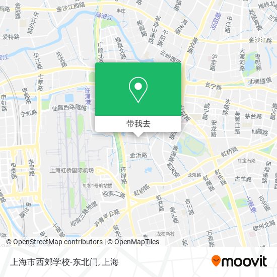 上海市西郊学校-东北门地图