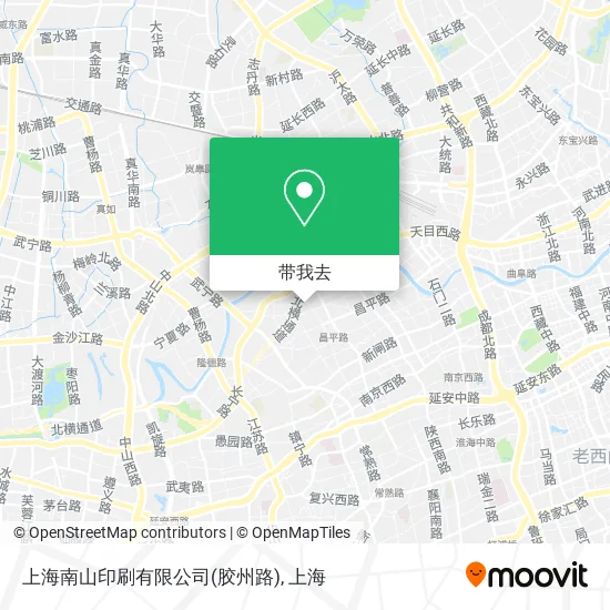 上海南山印刷有限公司(胶州路)地图