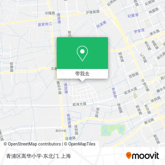 青浦区嵩华小学-东北门地图