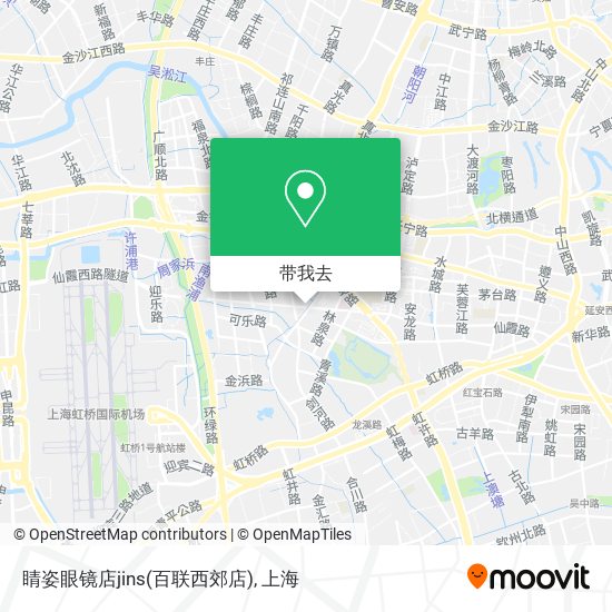 睛姿眼镜店jins(百联西郊店)地图