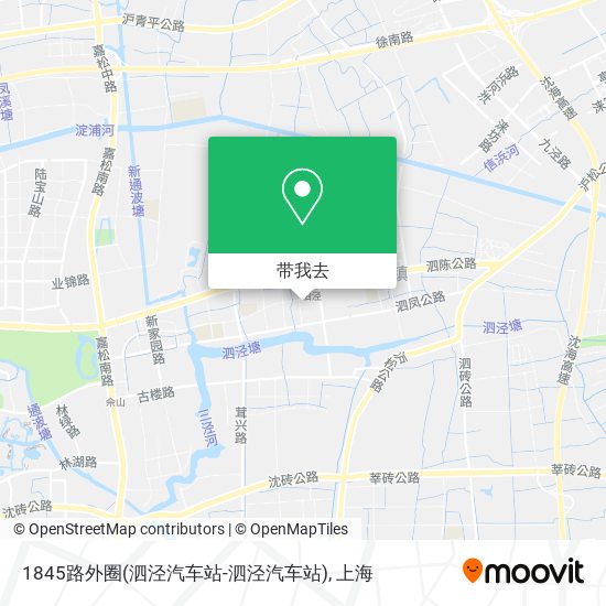 1845路外圈(泗泾汽车站-泗泾汽车站)地图
