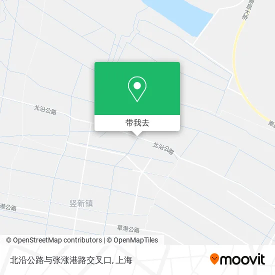 北沿公路与张涨港路交叉口地图