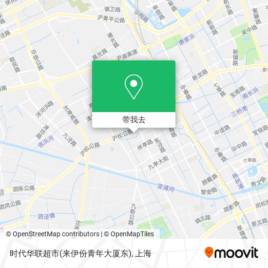 时代华联超市(来伊份青年大厦东)地图