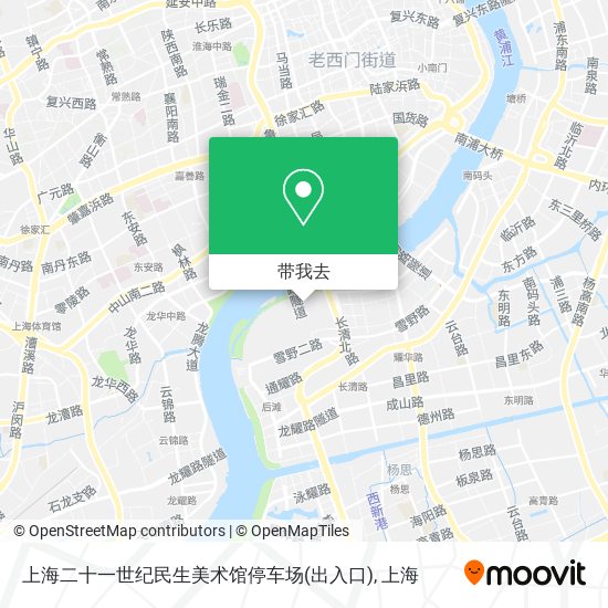 上海二十一世纪民生美术馆停车场(出入口)地图