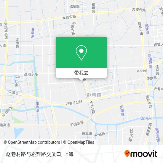 赵巷村路与崧辉路交叉口地图