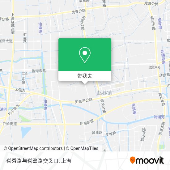 崧秀路与崧盈路交叉口地图