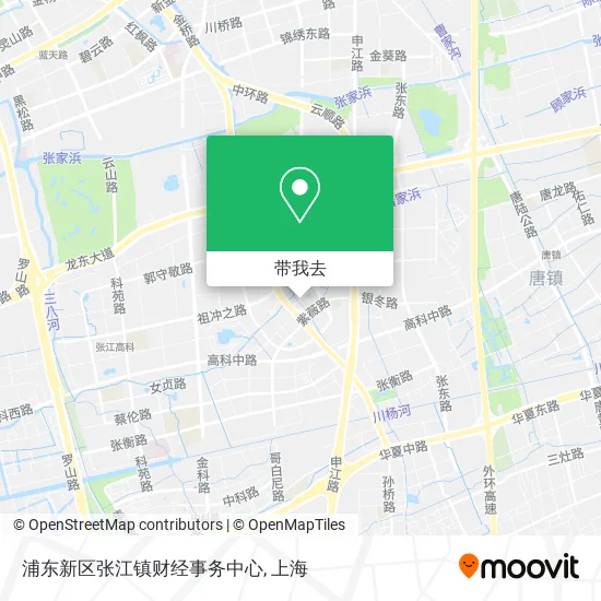浦东新区张江镇财经事务中心地图