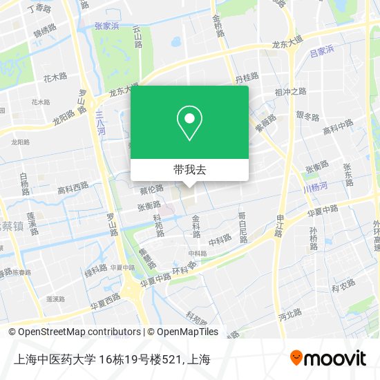 上海中医药大学 16栋19号楼521地图