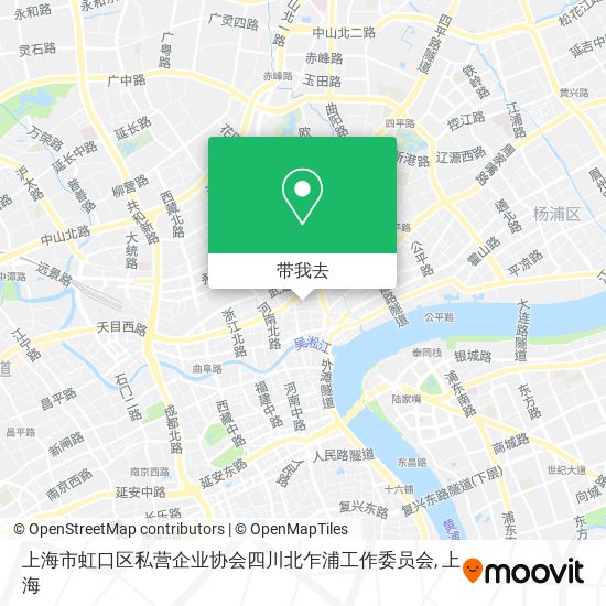 上海市虹口区私营企业协会四川北乍浦工作委员会地图