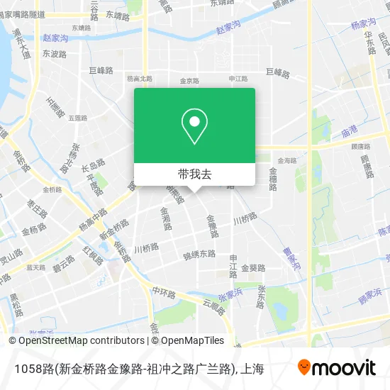 1058路(新金桥路金豫路-祖冲之路广兰路)地图