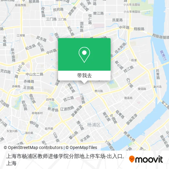 上海市杨浦区教师进修学院分部地上停车场-出入口地图