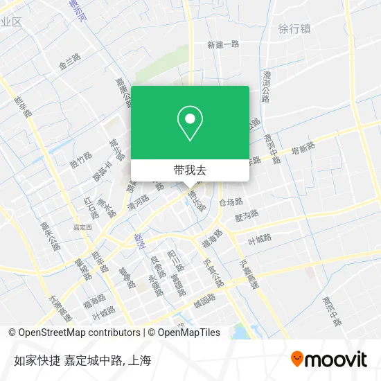 如家快捷 嘉定城中路地图