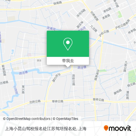上海小昆山驾校报名处江苏驾培报名处地图