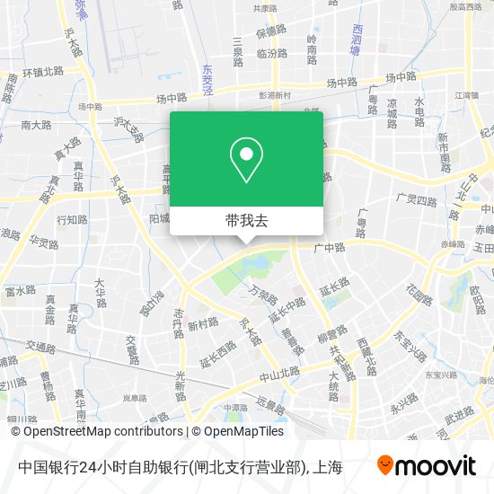 中国银行24小时自助银行(闸北支行营业部)地图