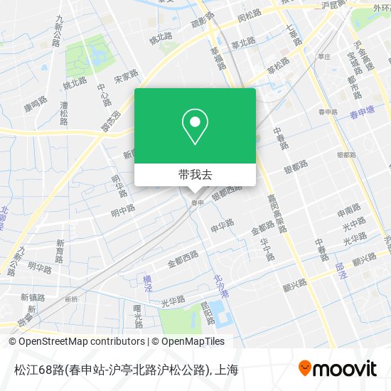 松江68路(春申站-沪亭北路沪松公路)地图