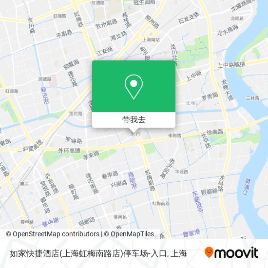 如家快捷酒店(上海虹梅南路店)停车场-入口地图