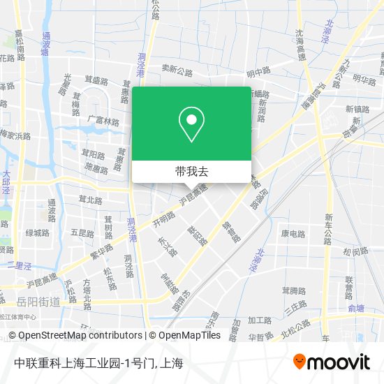 中联重科上海工业园-1号门地图