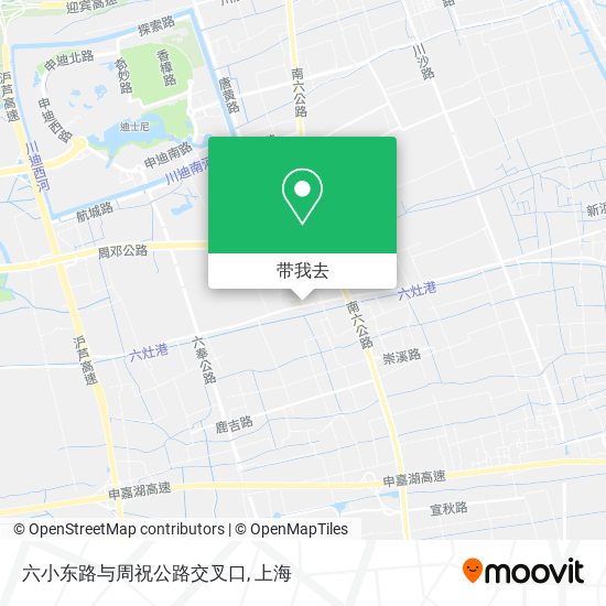 六小东路与周祝公路交叉口地图