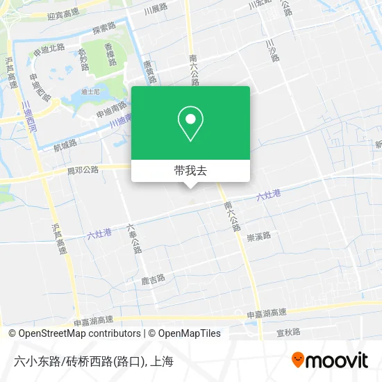 六小东路/砖桥西路(路口)地图