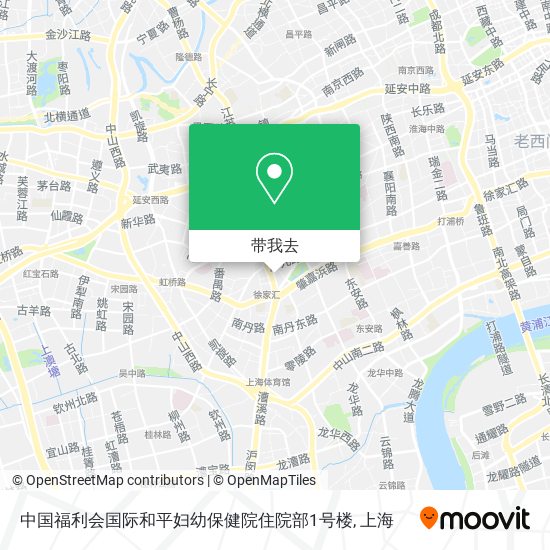 中国福利会国际和平妇幼保健院住院部1号楼地图