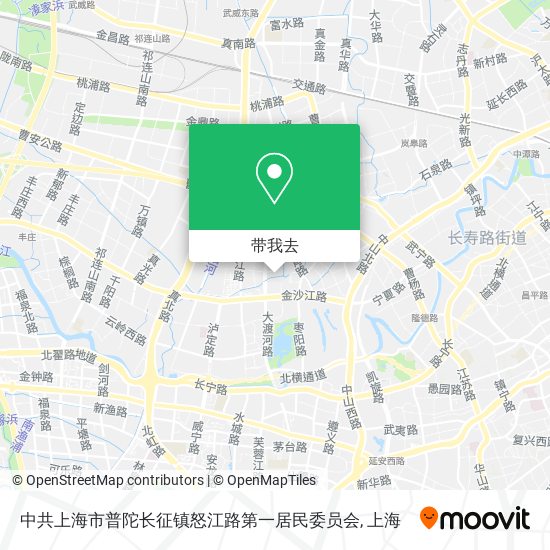 中共上海市普陀长征镇怒江路第一居民委员会地图