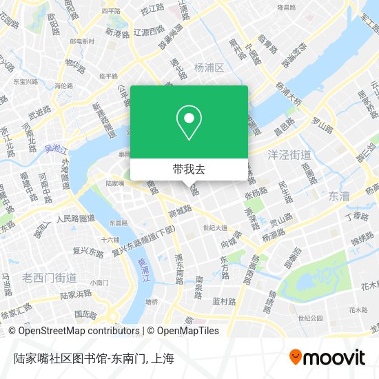 陆家嘴社区图书馆-东南门地图