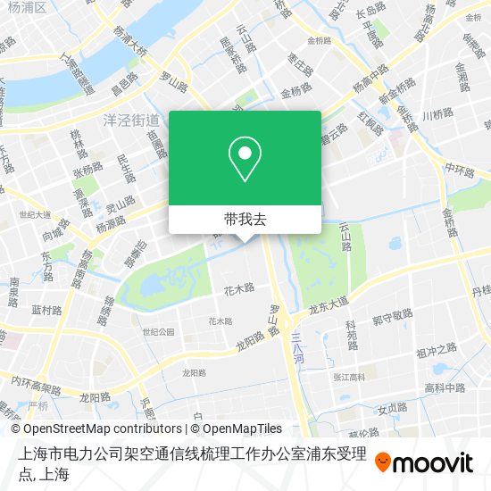 上海市电力公司架空通信线梳理工作办公室浦东受理点地图