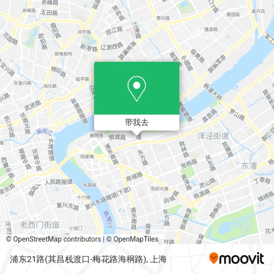 浦东21路(其昌栈渡口-梅花路海桐路)地图