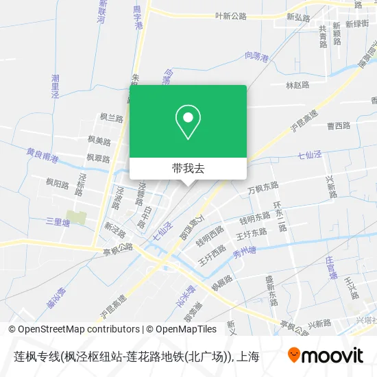 莲枫专线(枫泾枢纽站-莲花路地铁(北广场))地图