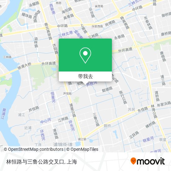 林恒路与三鲁公路交叉口地图