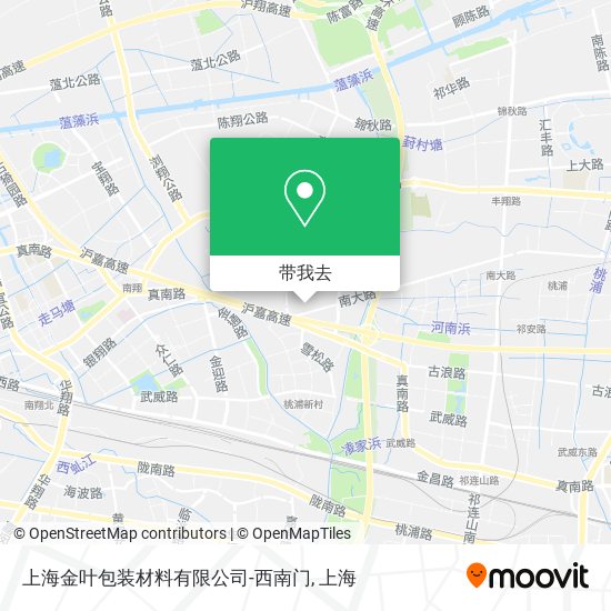 上海金叶包装材料有限公司-西南门地图