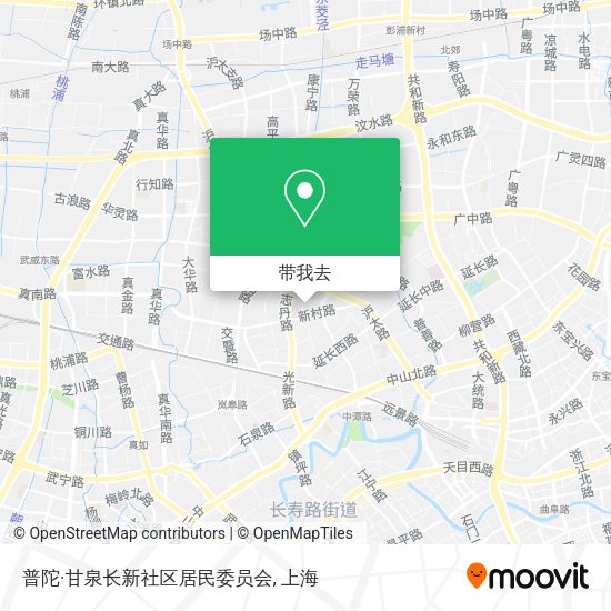 普陀·甘泉长新社区居民委员会地图