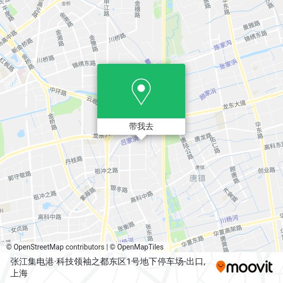 张江集电港·科技领袖之都东区1号地下停车场-出口地图