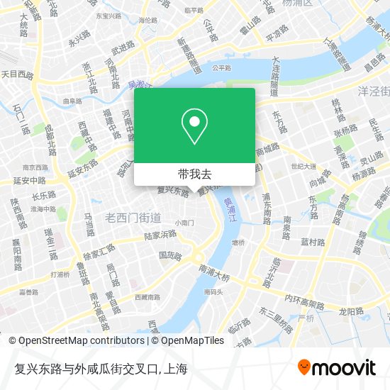 复兴东路与外咸瓜街交叉口地图