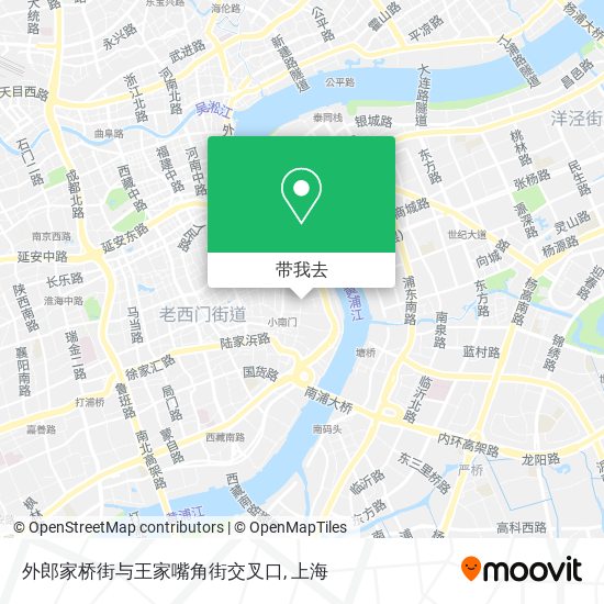 外郎家桥街与王家嘴角街交叉口地图