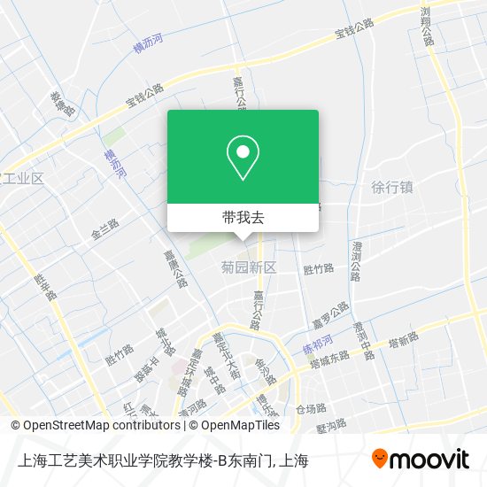 上海工艺美术职业学院教学楼-B东南门地图