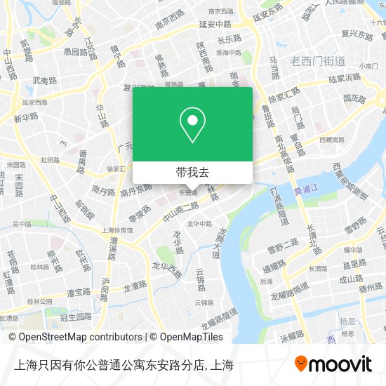 上海只因有你公普通公寓东安路分店地图