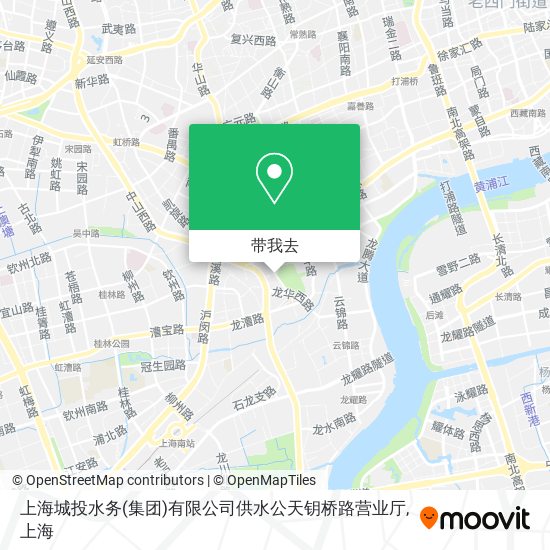 上海城投水务(集团)有限公司供水公天钥桥路营业厅地图