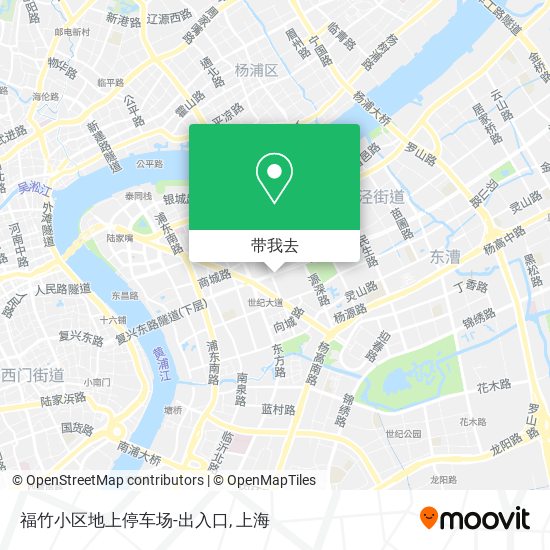福竹小区地上停车场-出入口地图