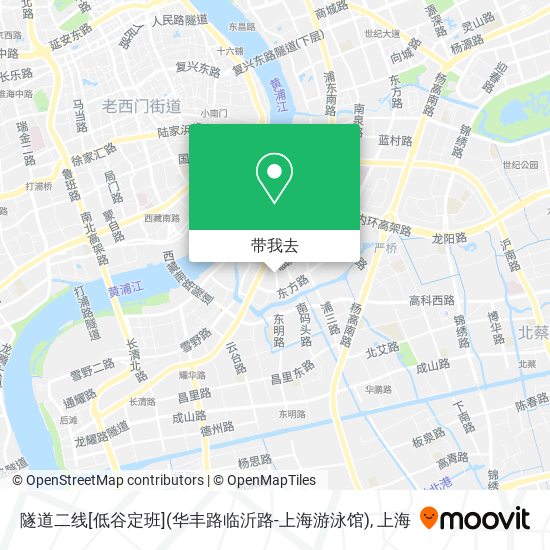 隧道二线[低谷定班](华丰路临沂路-上海游泳馆)地图