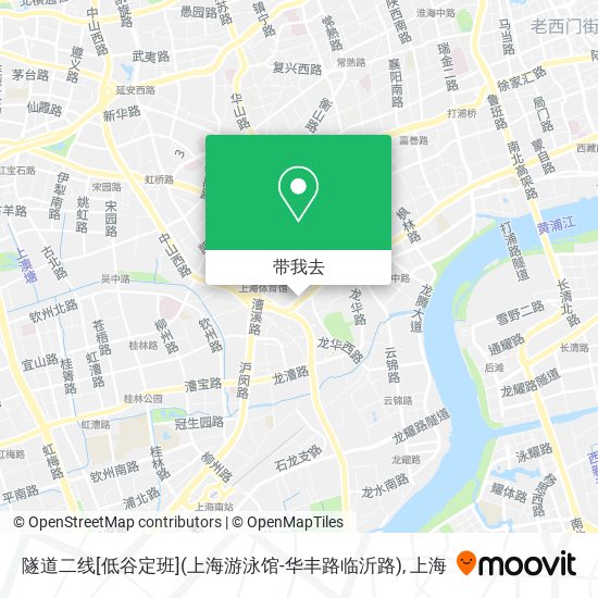 隧道二线[低谷定班](上海游泳馆-华丰路临沂路)地图