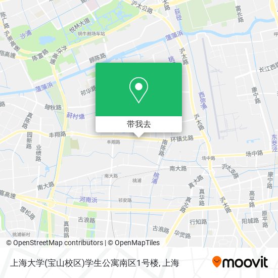 上海大学(宝山校区)学生公寓南区1号楼地图