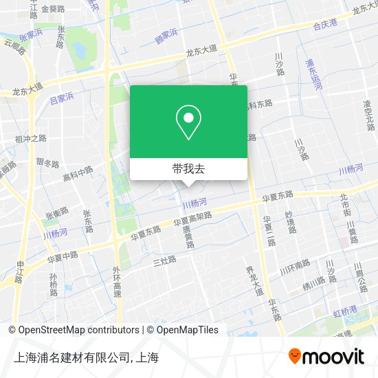 上海浦名建材有限公司地图