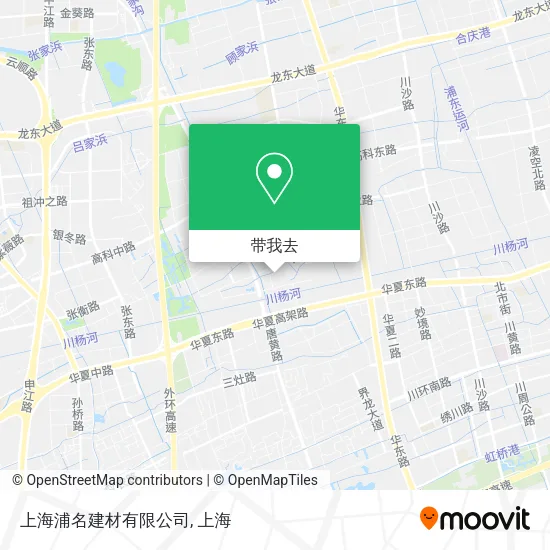 上海浦名建材有限公司地图