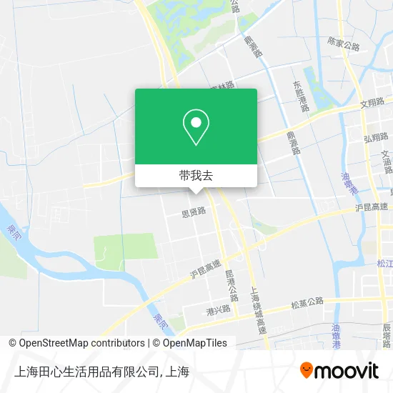 上海田心生活用品有限公司地图