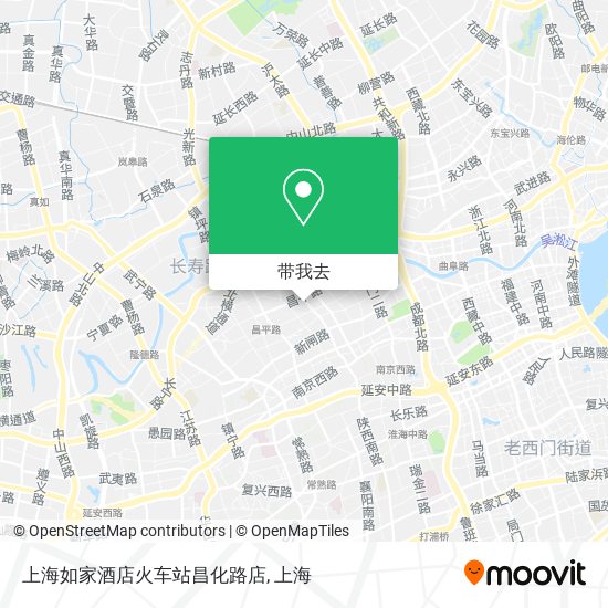 上海如家酒店火车站昌化路店地图