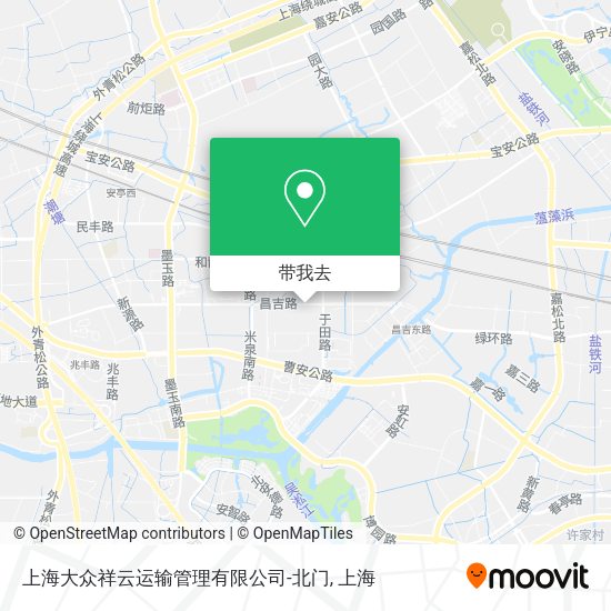 上海大众祥云运输管理有限公司-北门地图
