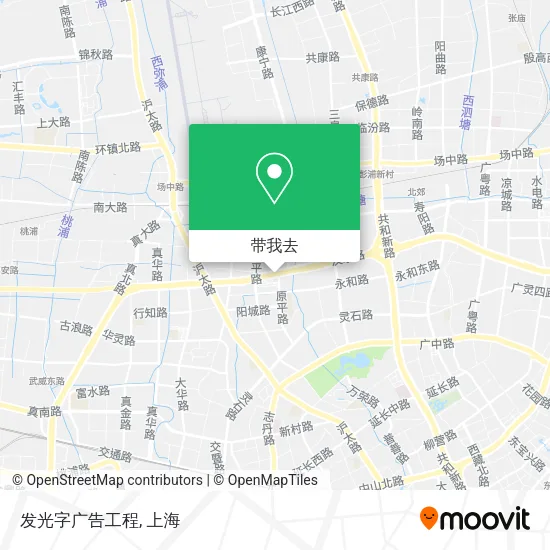发光字广告工程地图