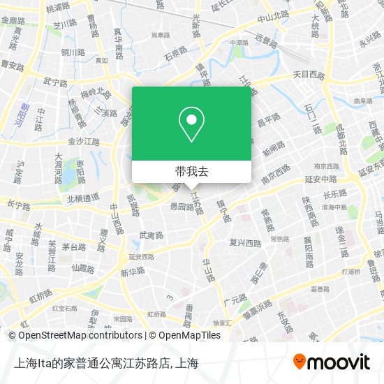 上海Ita的家普通公寓江苏路店地图