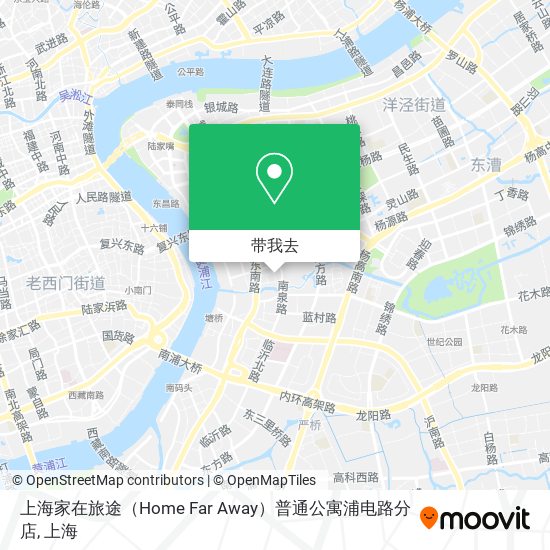 上海家在旅途（Home Far Away）普通公寓浦电路分店地图